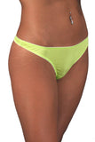Thong - 100% Silk - Green with White trim