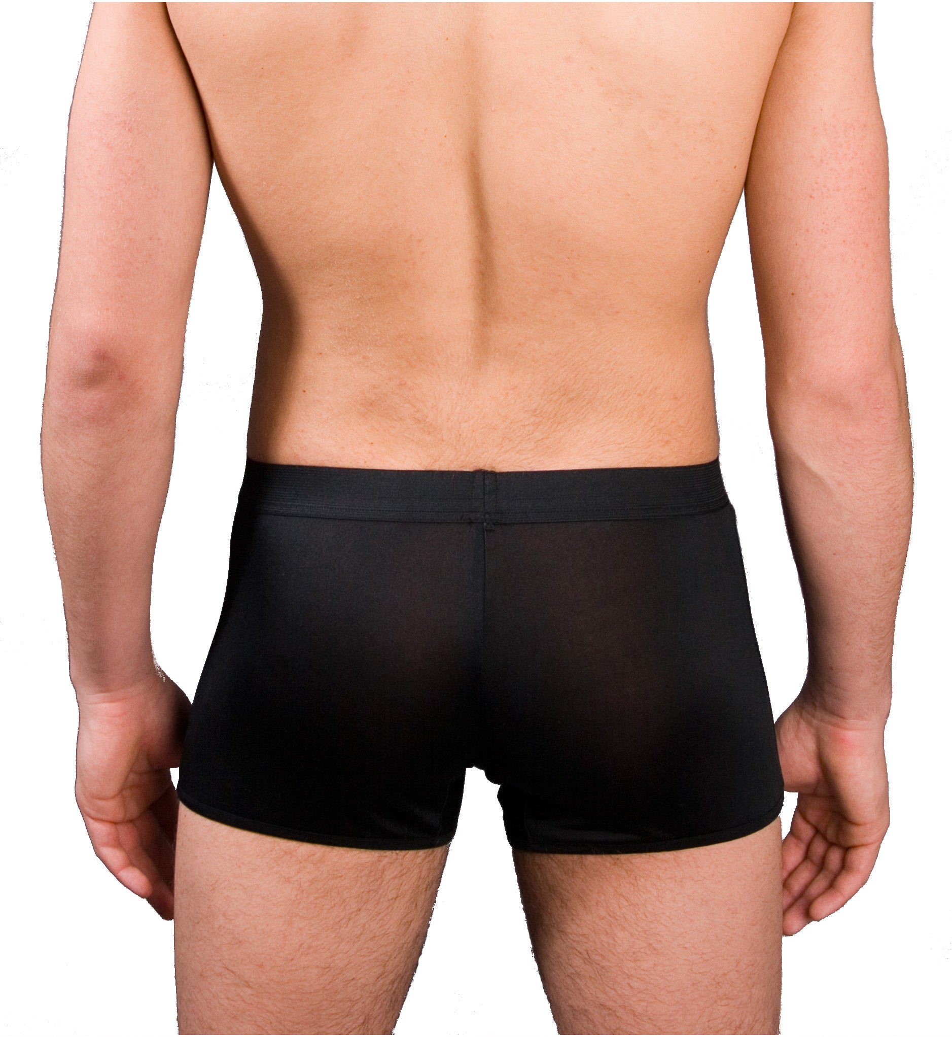 Mens Boxer - 100% Silk - Black