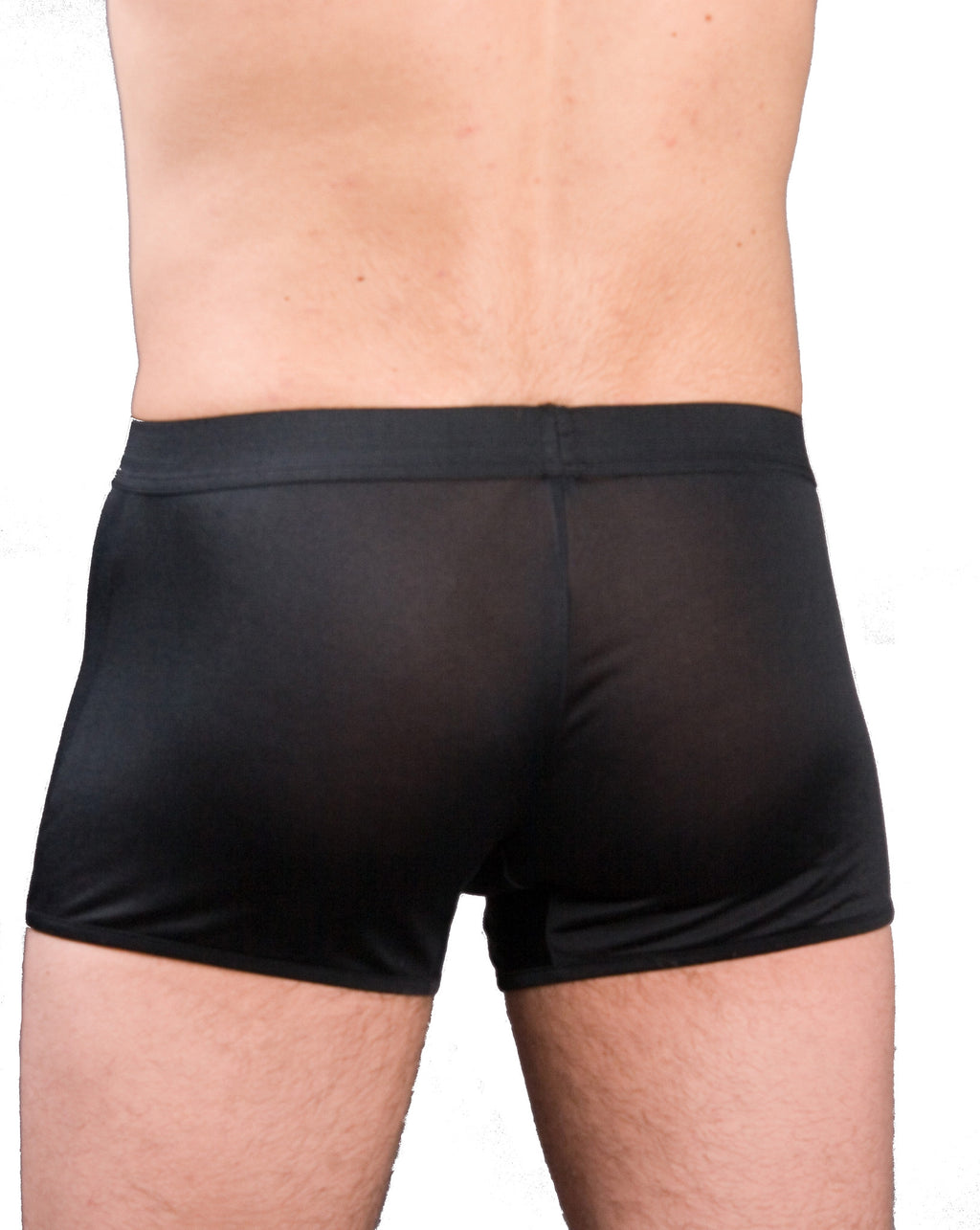 Mens Boxer - 100% Silk - Black
