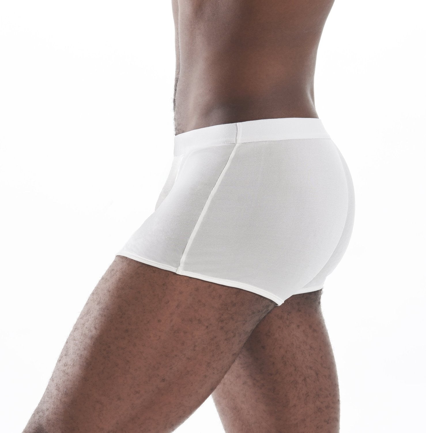 Mens Boxer - 100% Silk - White