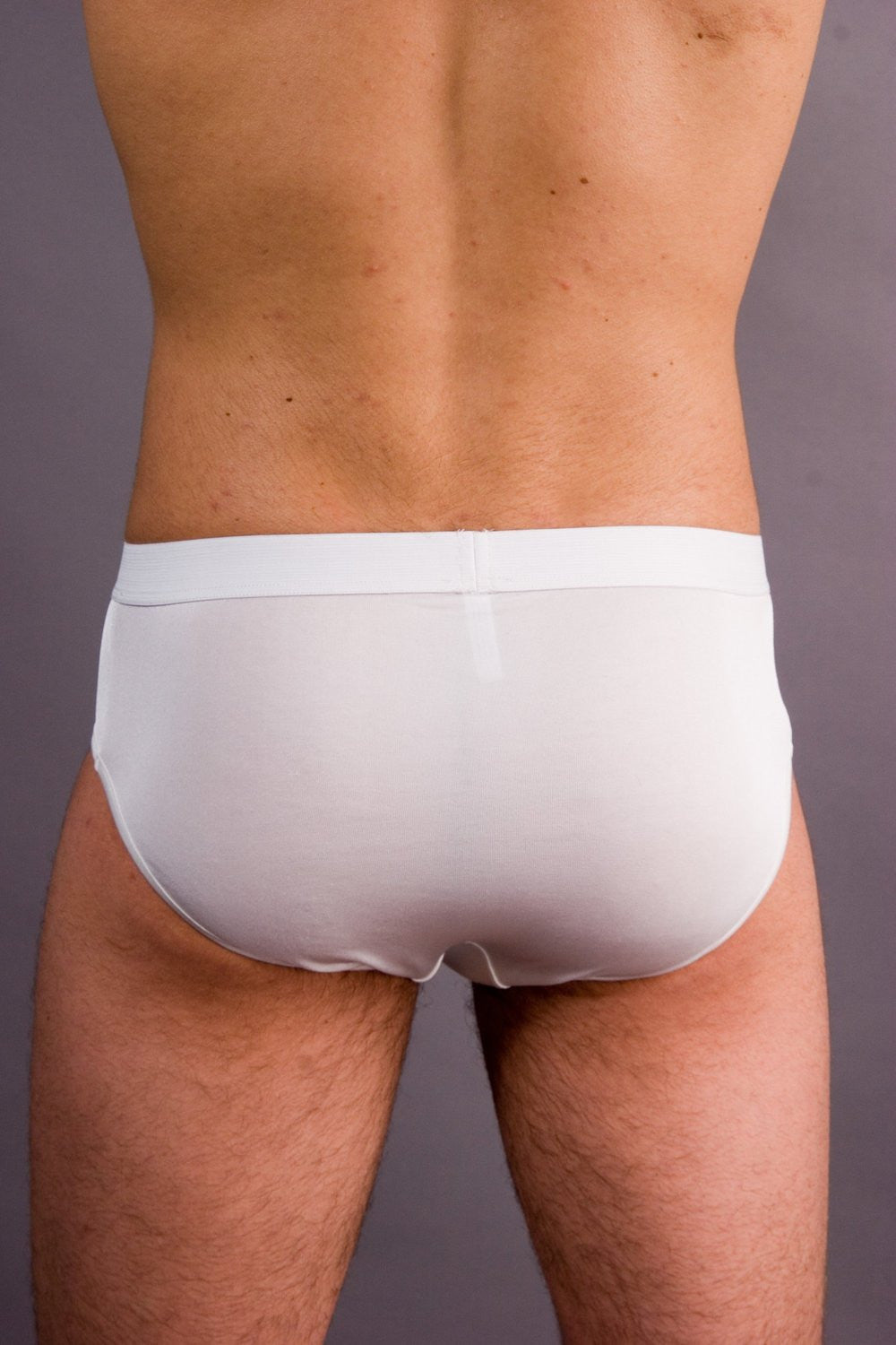 Mens Brief - 100% Silk - White